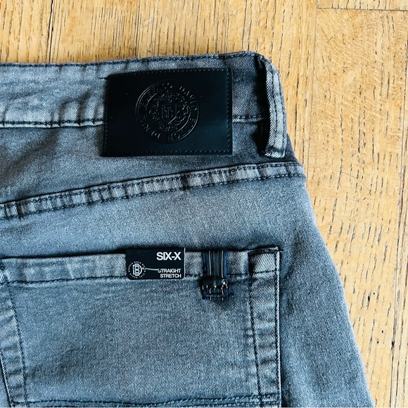 NWT Buffalo David Bitton Men's Grey Sanded Six-X Straight Stretch Jeans 36x30 - Picture 9 of 11